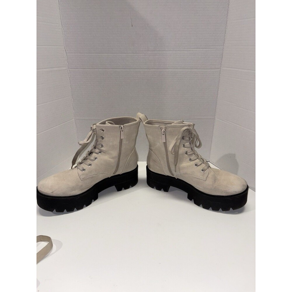 Torrid Mini Pouch Combat Boots Cream Black 10.5WW - Picture 3 of 8